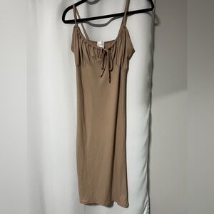 Tan Body Con Dress